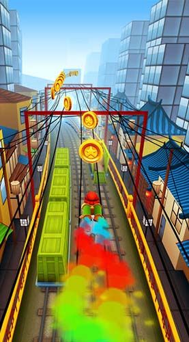 Screenshots of the game Subway surfers: World tour Beijing on Android phone, tablet.