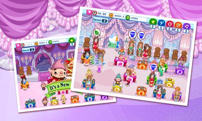 Screenshots of the game Snow White Cafe on Android phone, tablet.
