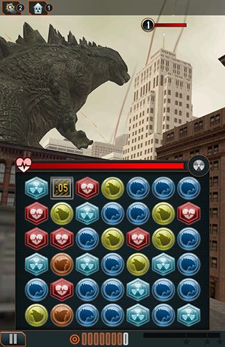 Captures d'écran du jeu Godzilla: Smash 3 téléphone Android, une tablette.