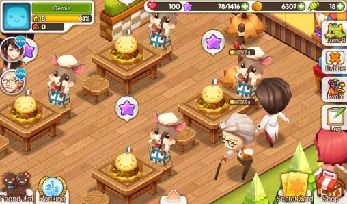 Screenshots of the games Chef de bubble on Android phone, tablet.