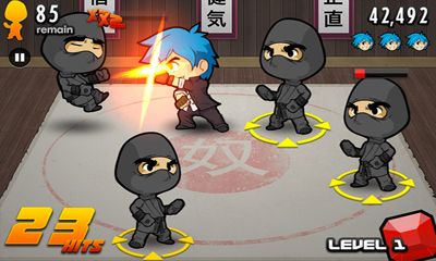 Capturas de tela do jogo Kung-Fu Clash no telefone Android, tablet.