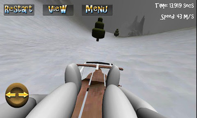 Captures d'écran du jeu de l'Extrême Luging sur Android, une tablette.