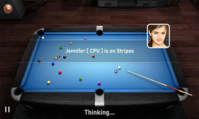 Screenshots of the game Real Pool 3D for Android phone, tablet.