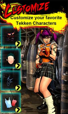 Screenshots of the game Tekken arena on Android phone, tablet.