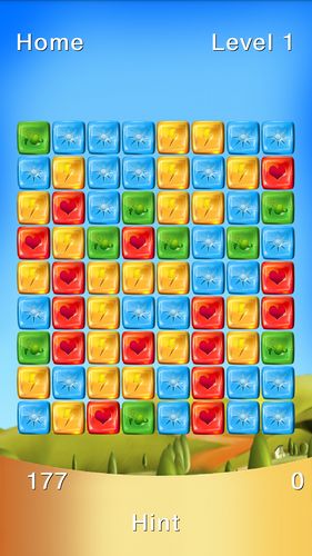 Screenshots of the game Tap the block. olored cubes on Android phone, tablet.