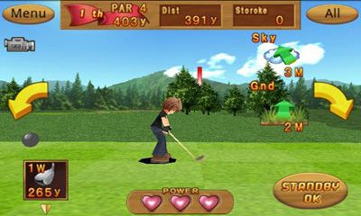 Captures d'écran du jeu Coupe! La coupe! Golf 3D! sur Android, une tablette.