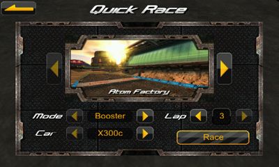 Captures d'écran du jeu de l'Extrême Formule sur Android, une tablette.