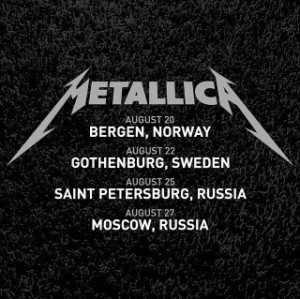 Metallica: концерты в Москве и Санкт-Петербурге 2015