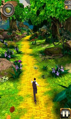 Captures d'écran du jeu Temple Run: Oz pour Android, une tablette.