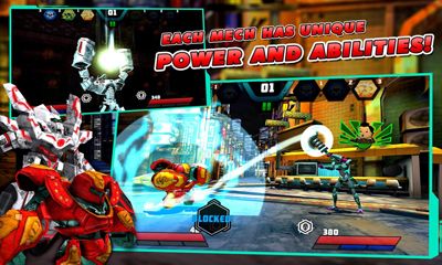 Screenshots of the game Mechs vs Aliens on Android phone, tablet.
