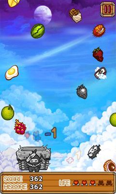 Screenshots of Angry Fruit on Android phone, tablet.