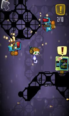 Captures d'écran du jeu Flickitty sur Android, une tablette.