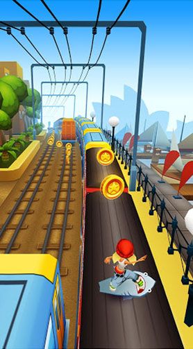 Screenshots of the game Subway surfers: World tour Sydney on Android phone, tablet.
