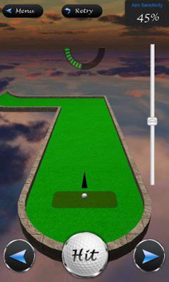 Captures d'écran du jeu 3D Mini Golf Masters sur Android, une tablette.