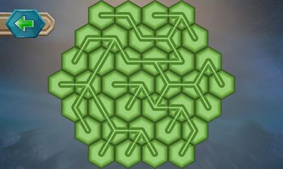 Screenshots of the game Hexagon on Android phone, tablet.