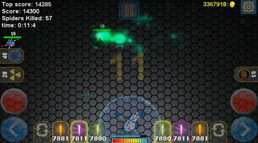 Screenshots of the game Spider revolution on Android phone, tablet.