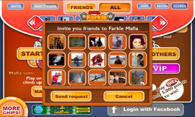 Screenshots of the game Mafia Farkle on Android phone, tablet.