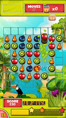 Captures d'écran du jeu de Match-3: Monsieur le Fruit sur Android, une tablette.