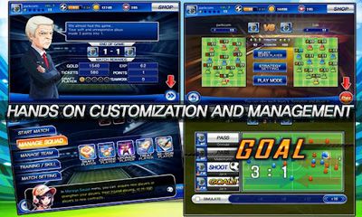 Captures d'écran du jeu de Soccer Superstars 2012 Android, une tablette.