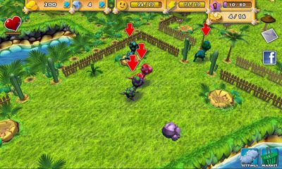 Captures d'écran du jeu Happy Dinos sur Android, une tablette.