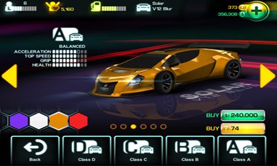 Screenshots of the game Blur overdrive on Android phone, tablet.