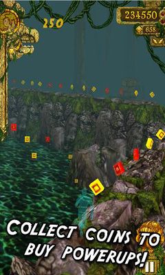 Captures d'écran du jeu Temple Run Android, une tablette.