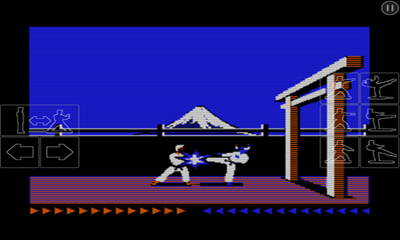 Screenshots of the game Karateka Classic on Android phone, tablet.