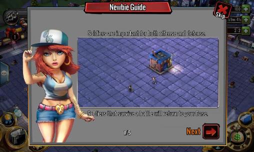 Screenshots of the game Clash of gangs on Android phone, tablet.