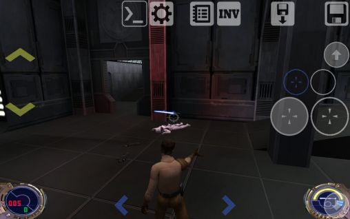 Captures d'écran du jeu Star wars: Jedi knight II sur Android, une tablette.