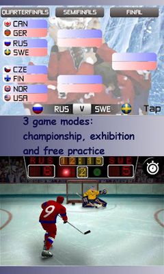 Captures d'écran du jeu de Hockey MVP sur Android, une tablette.
