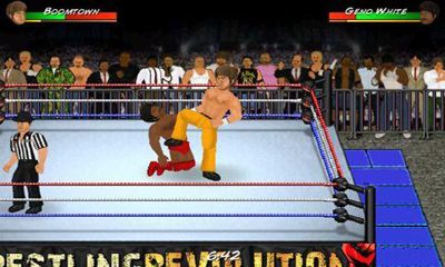 Screenshots of the game Wrestling Revolution on Android phone, tablet.