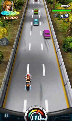 Screenshots of the game Crazy moto racing 3D for Android phone, tablet.