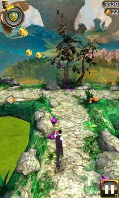 Captures d'écran du jeu Temple Run: Oz pour Android, une tablette.
