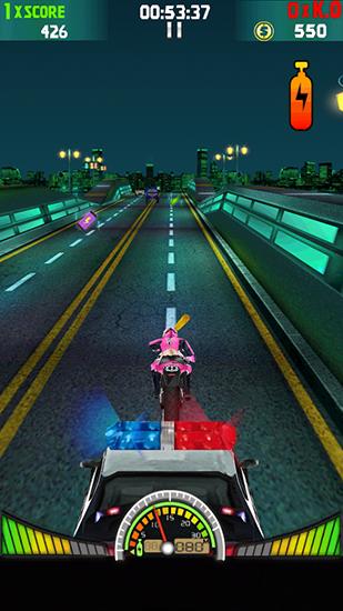 Screenshots of the game Moto violence: Hot chase on Android phone, tablet.