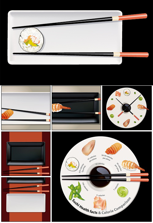 Vector of Nutrition facts of Sushi - vector stock