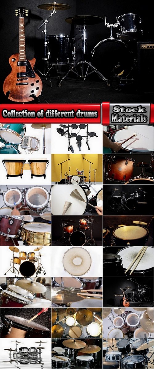Collection of different drums 25 UHQ Jpeg