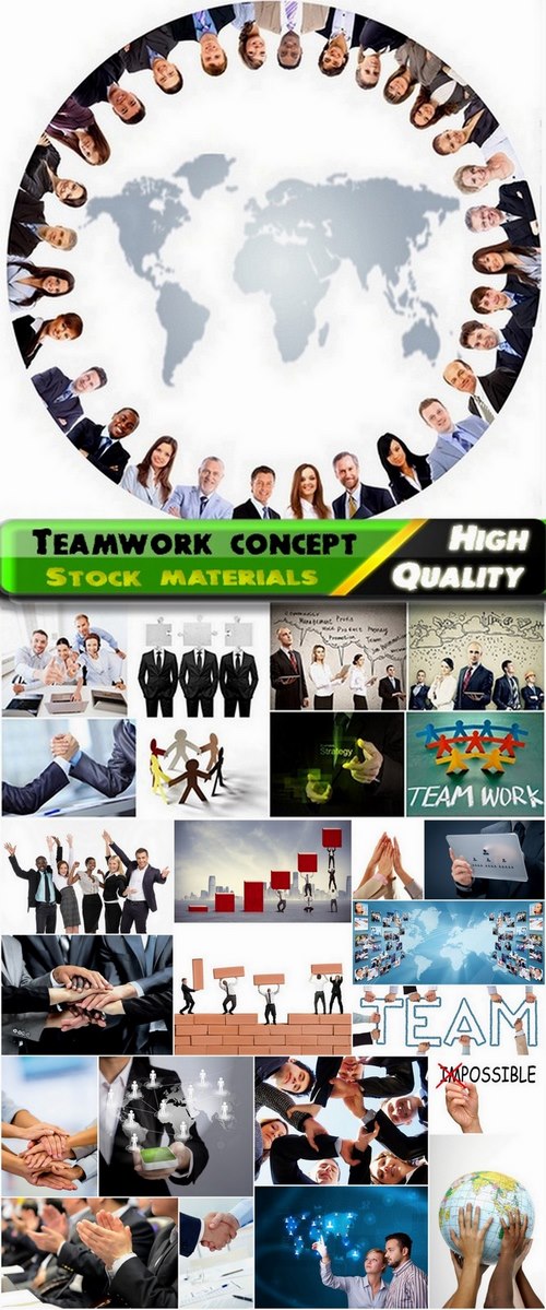 Teamwork concept and businessmans Stock images - 25 HQ Jpg