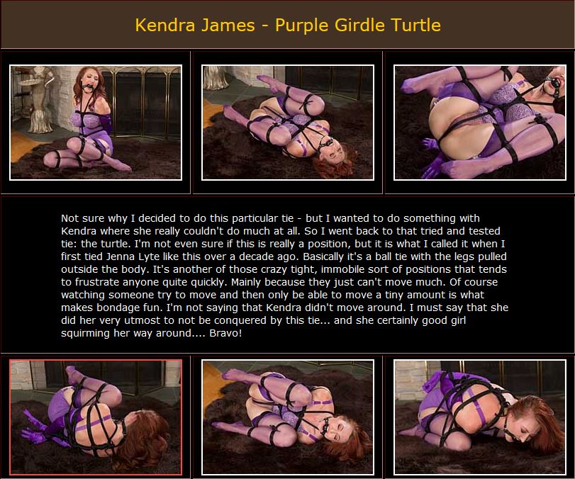 [BondageCafe.com] Kendra James - Purple Girdle Turtle (E0868) [2014 ., Bondage, Fetish, Stockings]