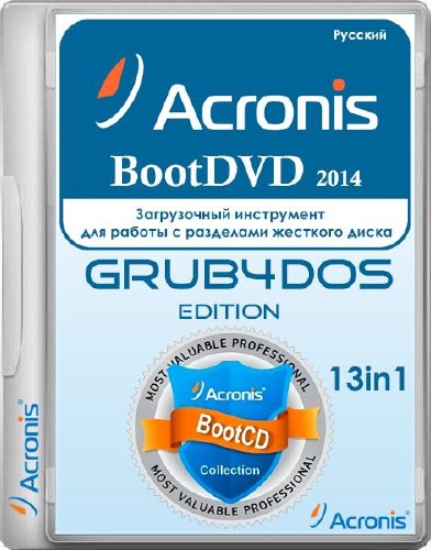 Acronis BootDVD 2014 Grub4Dos Edition v.25 13in1 (RUS/2014)