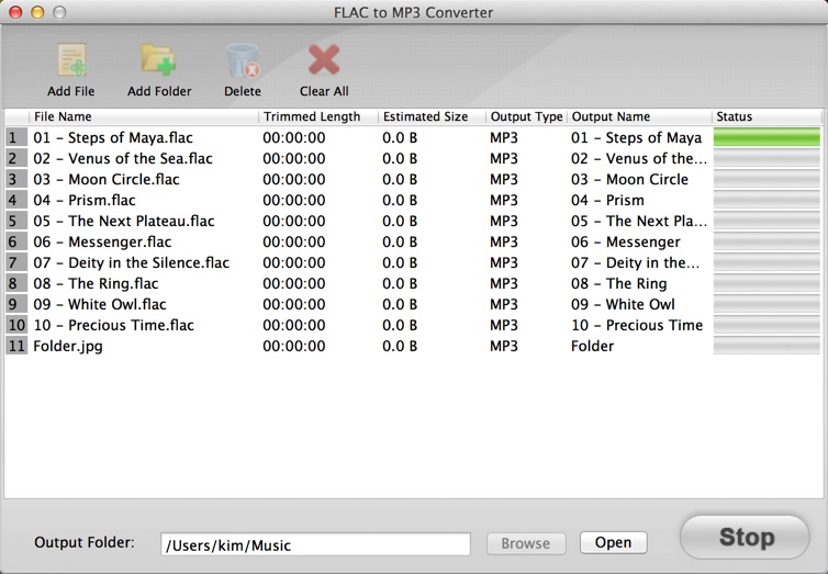 FLAC to MP3 Converter - конвертация FLAC&gt;MP3 в Mac OS X