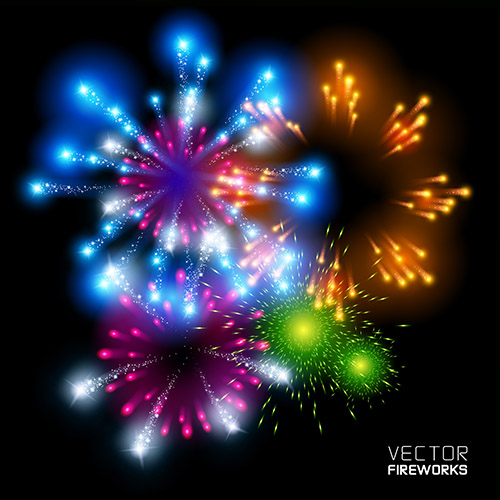 Fireworks Exploding Vector set 1