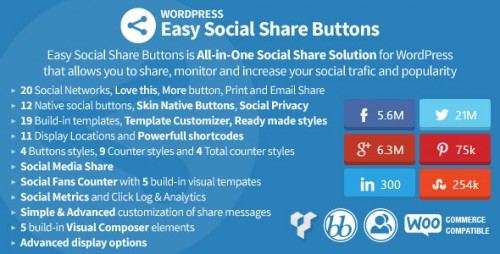 Nulled Easy Social Share Buttons for WordPress v2.0.1 snapshot