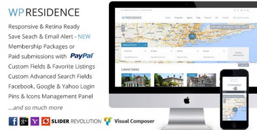 NULLED WP Residence v1.08 - Real Estate WordPress Theme visual