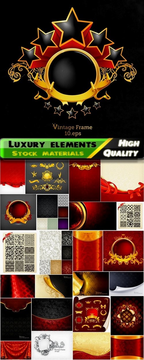 Template design elements and luxury backgrounds - 25 Eps