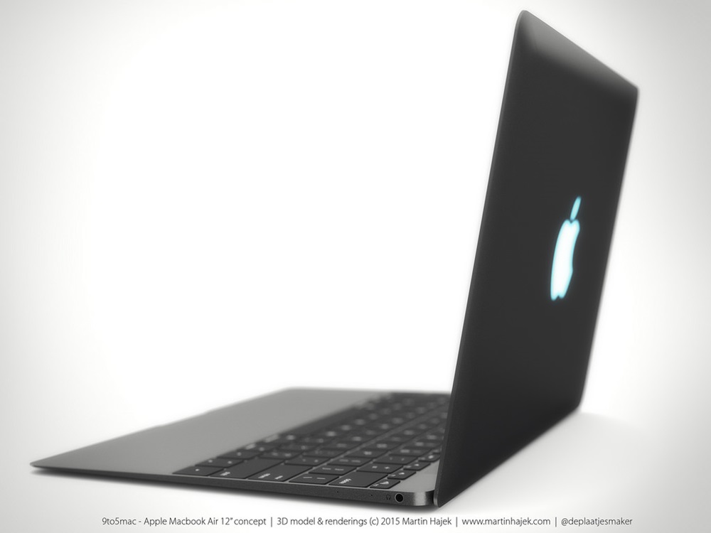 Мартин Хэджек - рендеры 12-дюймового Macbook Air 2015
