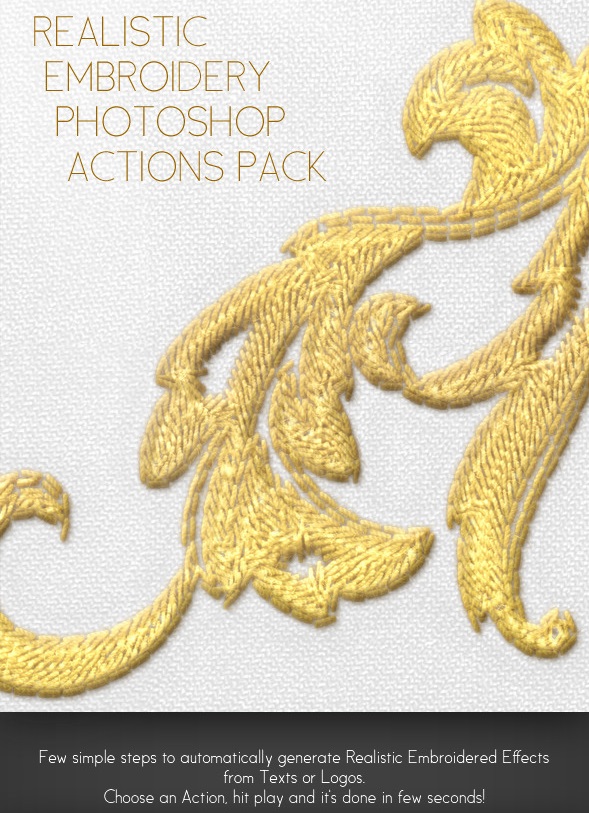 GraphicRiver - Realistic Embroidery - Photoshop Actions