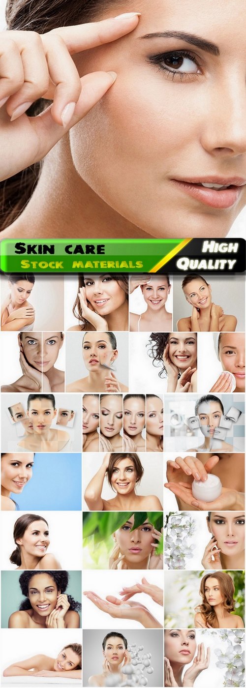 Beautiful women and skin care Stock images - 25 HQ Jpg