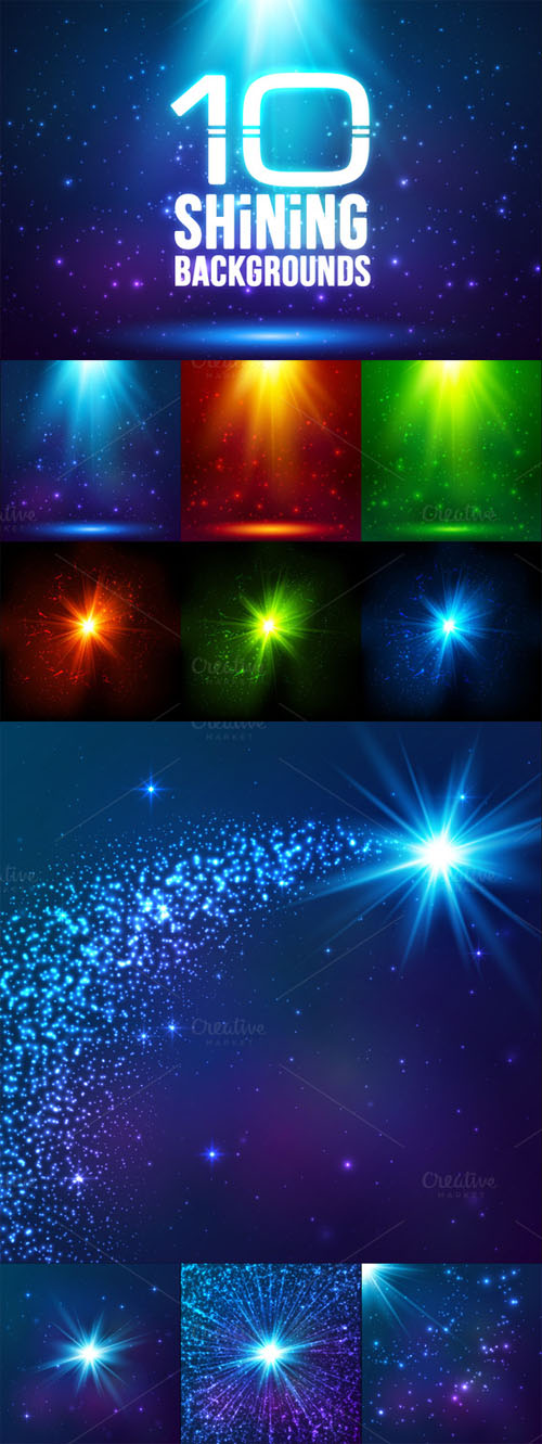 10 magic light backgrounds (eps+jpg) - CM 107748