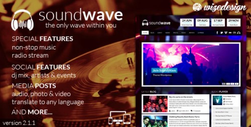 Nulled SoundWave v1.9 - The Music Vibe WordPress Theme  