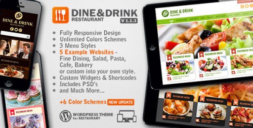 Nulled Dine & Drink v1.1.3 - Restaurant WordPress Theme pic